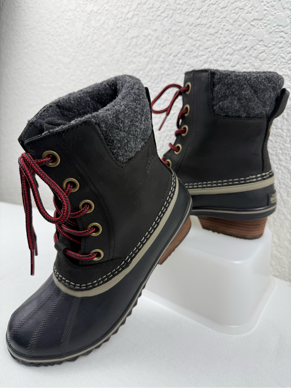 Sorel Slimpack Lace II | Lace-Up Duck Boots Black | Women's 7